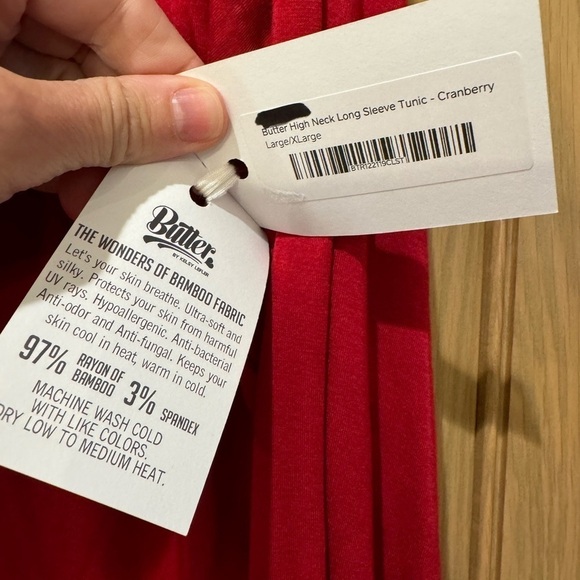 NWT Butter by Kelsy Lefler Handmade Hand Dyed USA High Neck LS Tunic / L/XL - Picture 5 of 11